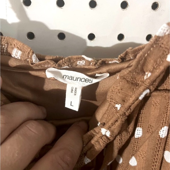 Maurice’s sundress. NWOT! Brown and white. Midi length. - Picture 2 of 2
